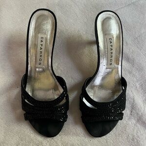 Caparros Black Heeled Sandals